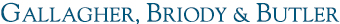 Gallagher, Briody & Butler Law Firm Logo